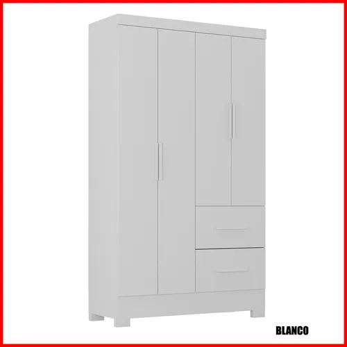 Placard 4 puertas 2 cajones – Primordial Max 10900402 - Roperos y placares, Uruguay | Punto Unión