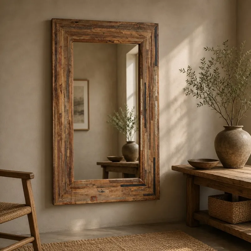 Espejo June en Madera natural - Espejos, Uruguay | Aihaus