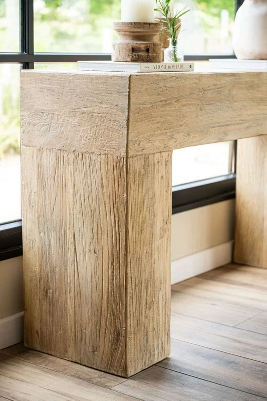 MESA DE ARRIMO / CONSOLA TAURET - 1.42 MTS en Madera natural - Bibliotecas, Uruguay | La Iberica, vista 18