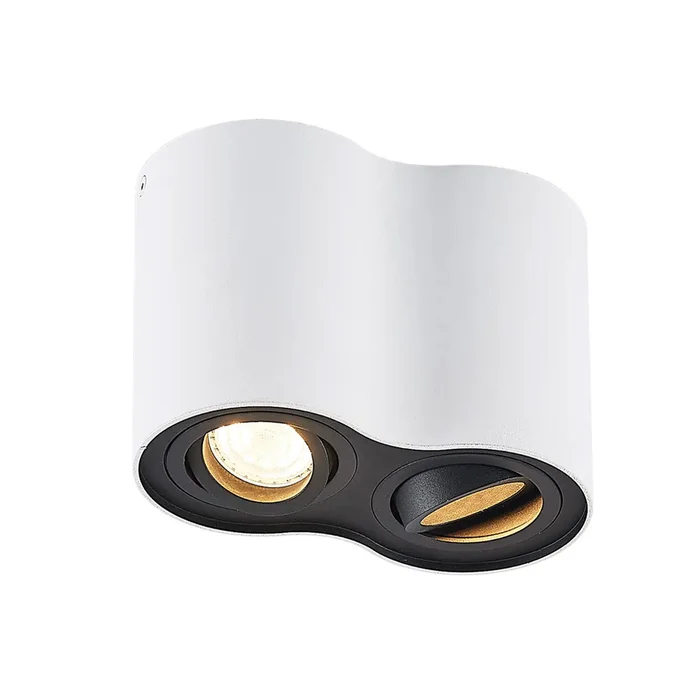 Luminaria Downlight Redonda Doble Bari Blanca en Blanco - Lámparas colgantes, Uruguay | Serlux