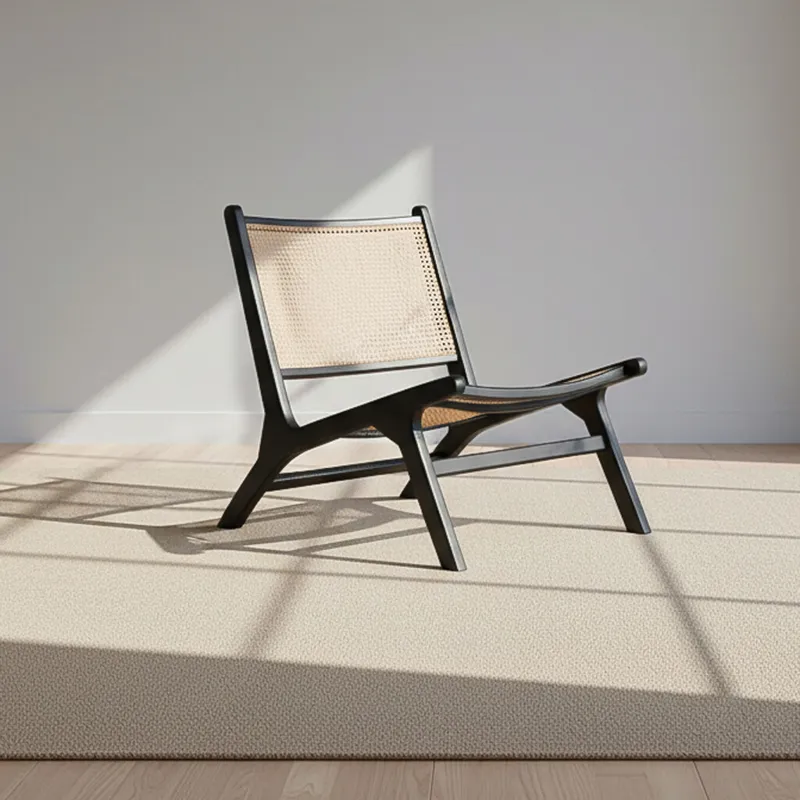 Butaca Rattan-y-madera Negro Komodo en Negro - Sillones y sofás, Uruguay | Divino