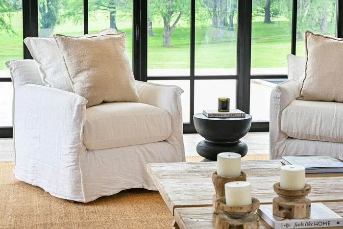 SILLON ALMA LINO BLANCO - 1 CUERPO en Blanco - Sillones y sofás, Uruguay | La Iberica, vista 5