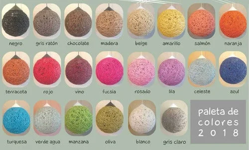 Luminaria Colgante Esfera 40 cm - Hilo de cartón - Lámparas colgantes, Uruguay | Bascu House, vista 3