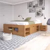 Cama 2 plazas con Cajones - Charme - Linea Funcional - Amendoa en Marrón - Dormitorio, Uruguay | Rústico Hogar, vista 2 de 5