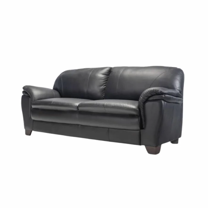 Sillón 100% Cuero - 3 Cuerpos - Monza - Negro en Negro - Sillones y sofás, Uruguay | Rústico Hogar, vista 3