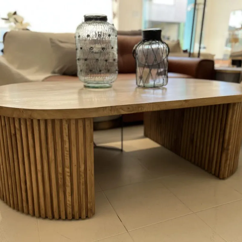 Mesa de living listones en Madera natural - Mesas de living, Uruguay | FMB