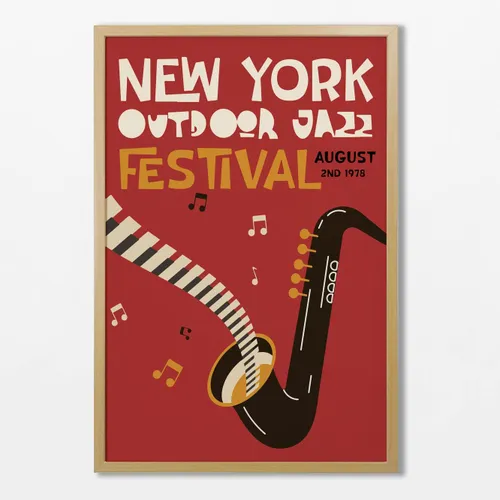 Jazz - New York en Rojo - Láminas, Uruguay | La Cuadrería