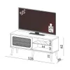 Rack Amanda Ratan Natural 135cm Vidrio Puerta Corrediza - 100% MDF - Muebles para TV, Uruguay | Balton, vista 5 de 5