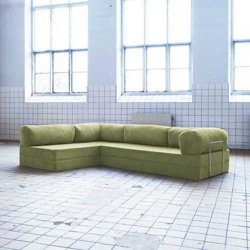 Sofá Teddy - Chaise longue (Pana) en Verde - Sillones y sofás, Uruguay | Bloop Home, vista 3