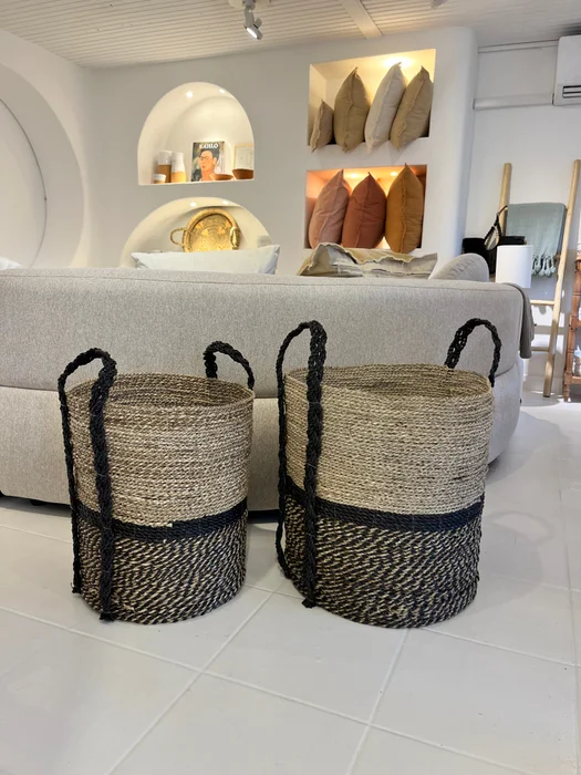 Set canastos Oreo en Madera natural - Canastos, Uruguay | Martinika Deco