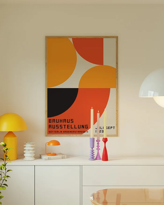 Bauhaus - Orange N.02 en Multicolor - Láminas, Uruguay | La Cuadrería, vista 2