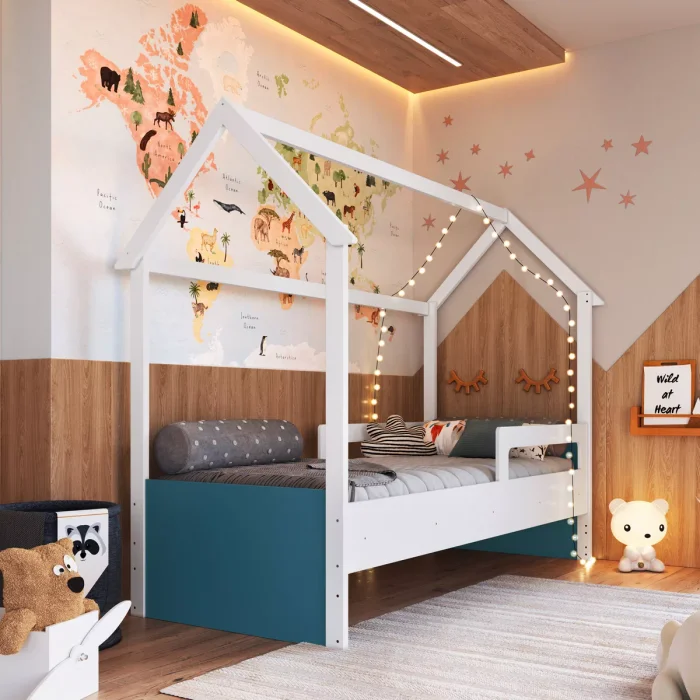 Cama Siena – Azul - Dormitorio, Uruguay | RM Muebles y Deco, vista 3