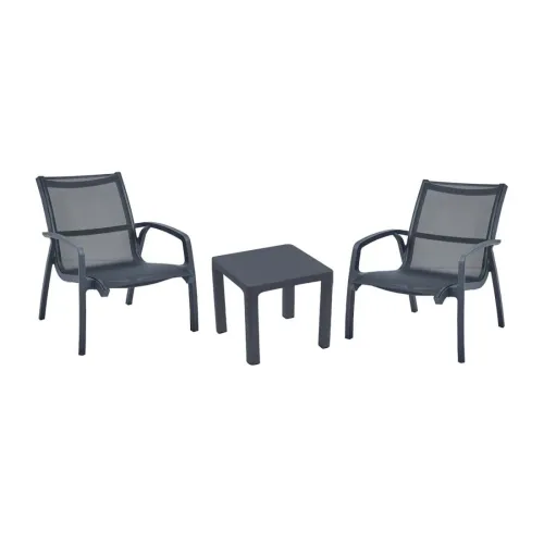 Set De Terraza Exterior Polipropileno Cartagena en Gris - Muebles para el exterior, Uruguay | Divino