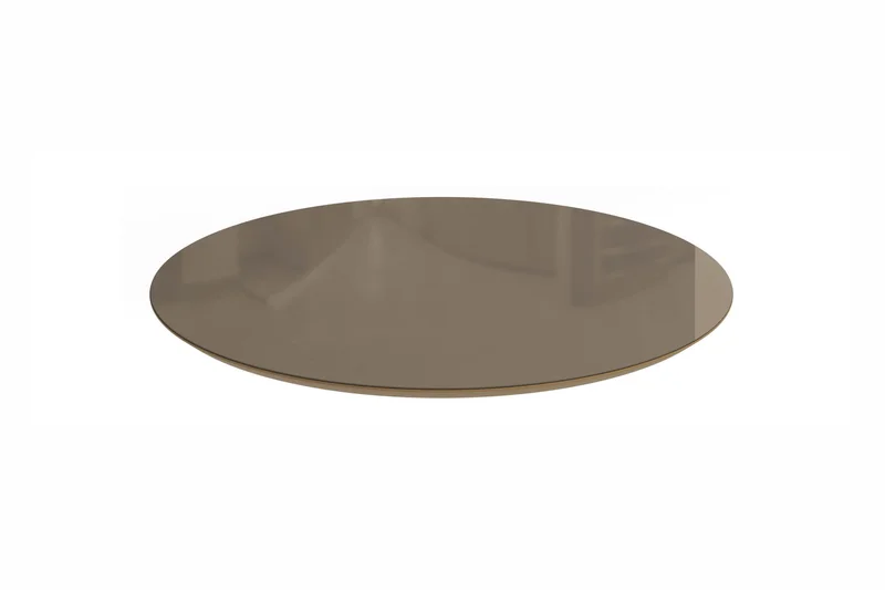 Mesa Elma Redonda 120cm - Madera Maciza y Vidrio Sobrepuesto en Blanco - Mesas de comedor, Uruguay | Balton, vista 4