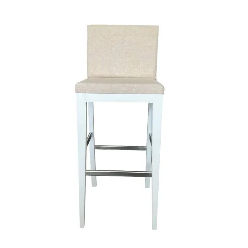 Banco para barra - Tapizado tela beige - Producto con pequeños detalles. en Beige - Butacas, banquetas y puffs, Uruguay | Champagne Home