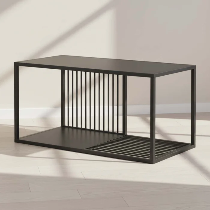Mesa Ratona Metal Negro Olivia en Negro - Mesas de living, Uruguay | Divino