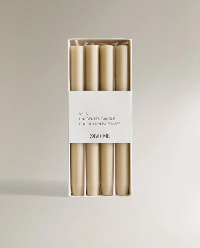 PACK VELAS LARGAS DECORATIVAS CILINDRO (PACK DE 4) en Beige - Velas y Portavelas, Uruguay | Zara Home, vista 6