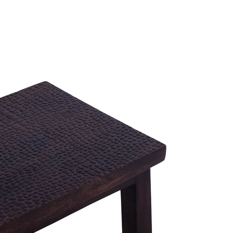 Taburete Acanalado Madera Marron 2412-013 en Marrón - Decoración, Uruguay | Divino, vista 3