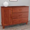 Comoda 3 Cajones 1 Puerta Madera Maciza Premium en Marrón - Cómodas, Uruguay | Rústico Hogar, vista 2 de 3