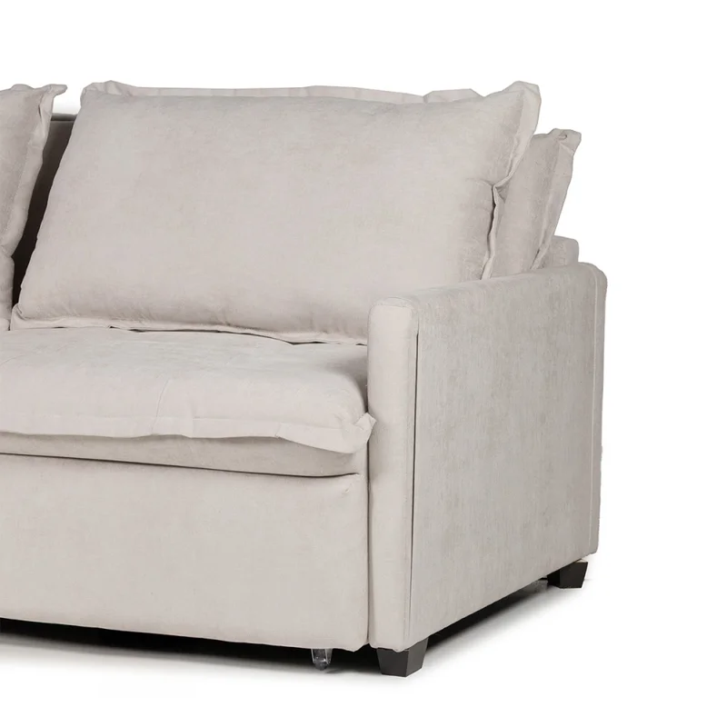 Sofá Cama Oliver - Tela Microfibra - 12073 (Greige) en Gris - Sillones y sofás, Uruguay | Nyr, vista 8