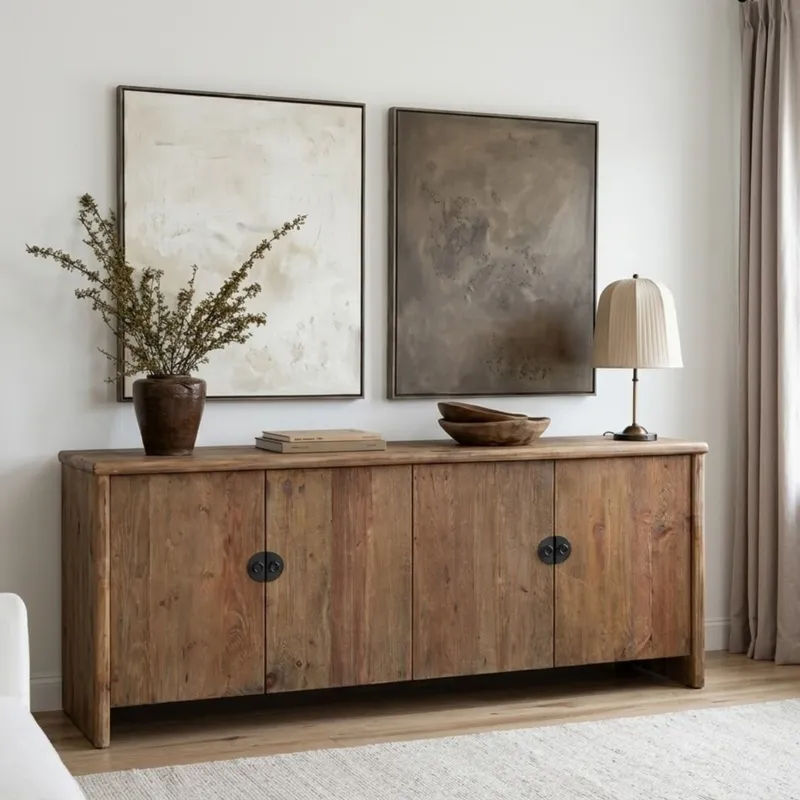 Aparador Linea Rimini en Madera natural - Aparadores y recibidores, Uruguay | La Cueva Muebles