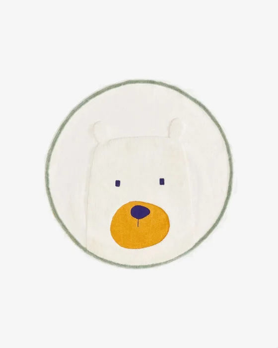 Alfombra redonda Zelda algodón blanco de oso Ø 100 cm en Blanco - Alfombras, Uruguay | Kavehome