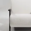 Butaca Meghan borrego - blanco y patas de madera maciza de fresno con acabado wengué en Blanco - Butacas, banquetas y puffs, Uruguay | Kavehome, vista 3 de 7