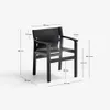 Silla Jan de fibras de cuero reciclado negro y madera maciza de fresno con acabado negro FSC 100% en Negro - Escritorios y sillas de escritorio, Uruguay | Kavehome, vista 8 de 8
