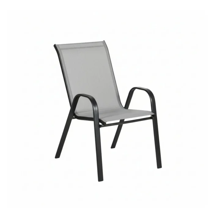 Juego de Jardín Mesa Rectangular Urbanite + 6 Sillas de Acero y Ratán Gris en Gris - Muebles para el exterior, Uruguay | Rústico Hogar, vista 5