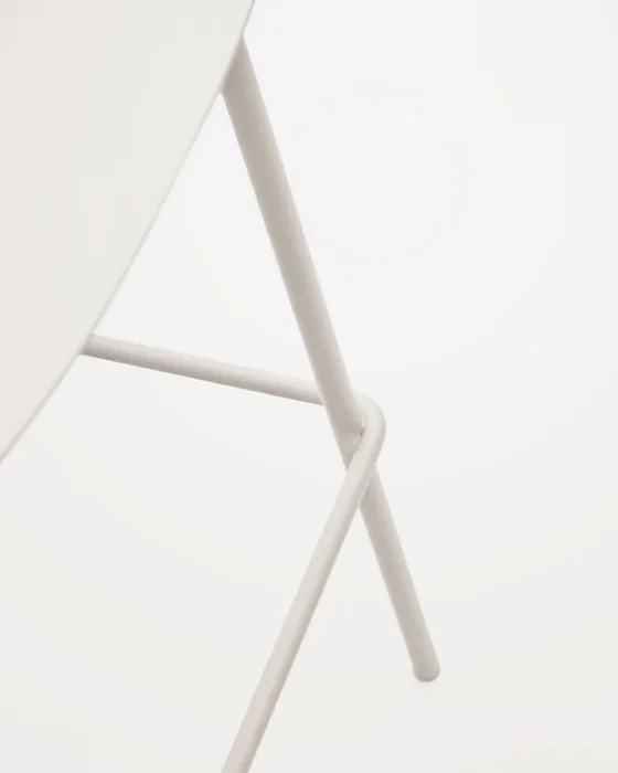 Taburete Altea y patas de acero con acabado - beige 75 cm en Beige - Butacas, banquetas y puffs, Uruguay | Kavehome, vista 3