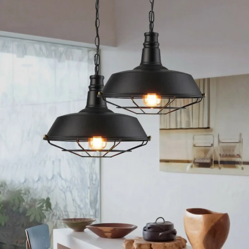 Lámpara Colgante Vintage Reja ø 36 cm en Negro - Lámparas colgantes, Uruguay | Serlux, vista 3
