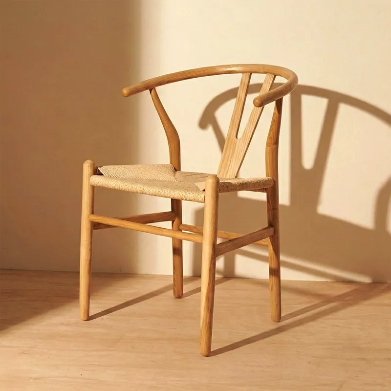 Silla Wishbone - Madera y Ratán natural - Natural - Sillas, Uruguay | Ecowood