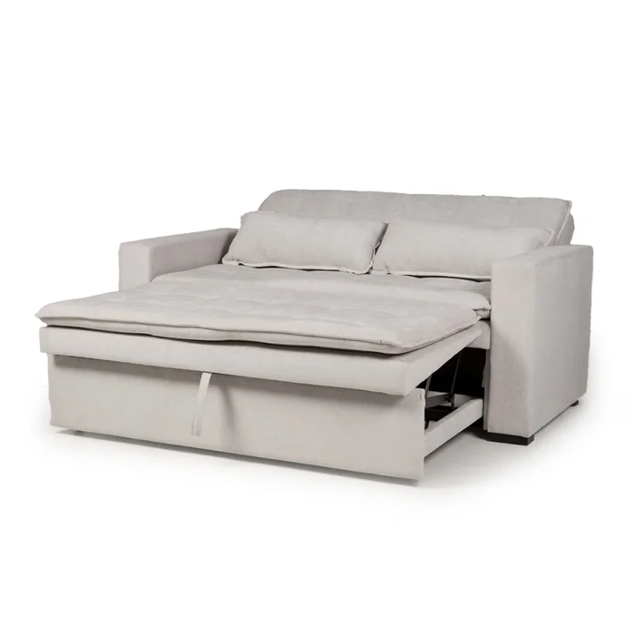 Sofá Cama Londres - Tela Microfibra - TC1009 (Plata) en Gris, Uruguay | NYR, vista 3