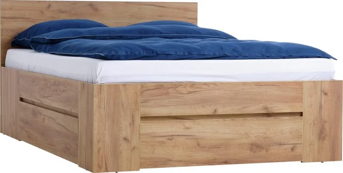 Estructura cama LIMFJORDEN King 180x200 3 cajones roble en Madera natural - Dormitorio, Uruguay | JYSK