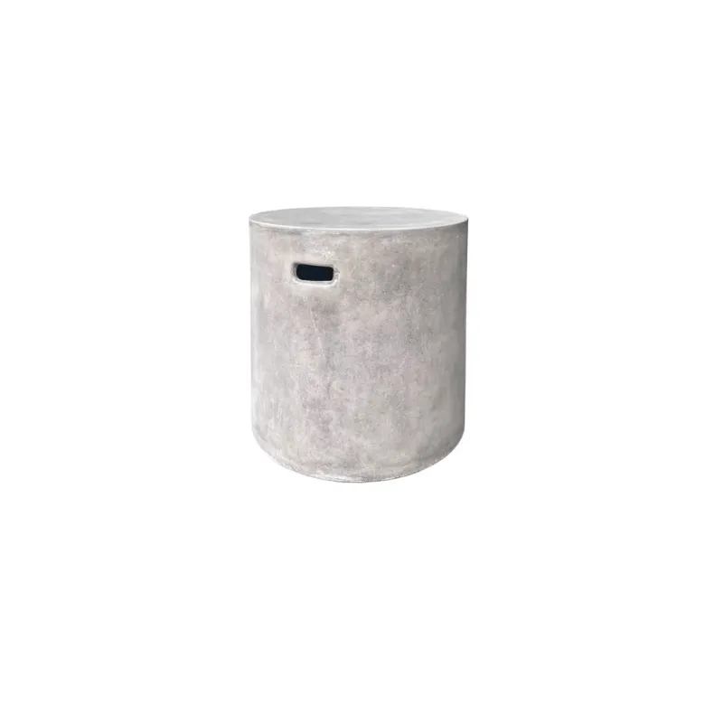 MESA LATERAL DAKOTA CEMENTO en Gris - Muebles para el exterior, Uruguay | Masinfinito Casa