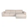 Sofa Con Chaise Más De 4 Cuerpos Cuero-y-madera Natural-beige Loft Arena en Beige - Sillones y sofás, Uruguay | Divino, vista 2 de 6
