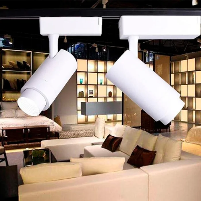 Track Light LED Zoom Blanco Dimerizable 20W Luz Cálida en Blanco - Lámparas colgantes, Uruguay | Serlux, vista 2