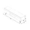 Rack para TV 1.8 - 2C Blanco Línea Nevada en Blanco - Muebles para TV, Uruguay | Ecowood, vista 3 de 3