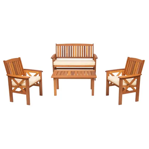 Set de Living Exterior - Madera Natural en Marrón - Muebles para el exterior, Uruguay | Rústico Hogar