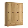 Ropero 3 Puertas 2 Cajones Madera - Linea Mexicana - Natural en Madera natural - Roperos y placares, Uruguay | Rústico Hogar, vista 2 de 4