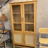 Cristalero 4 Puertas Madera de Pino y Rattan Natural - Linea Yakarta - Aparadores y recibidores, Uruguay | Berna home, vista 2 de 9