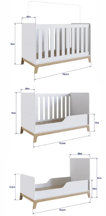 Cuna 3 En 1 en Blanco - Dormitorio, Uruguay | RM Muebles y Deco, vista 5