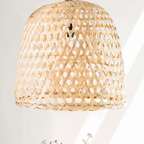 GRAN LAMPARA DE TECHO BLOND - FIBRAS en Madera natural - Lámparas colgantes, Uruguay | La Iberica