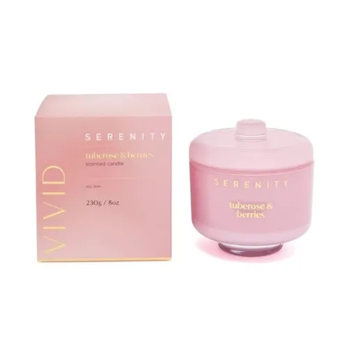 VELA AROMATIVA 230G TUBEROSE & BERRIES ROSA en Rosa - Velas y Portavelas, Uruguay | Decohogar