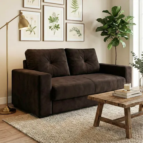 Sillón 3 Cuerpos Madrid - Marrón en Marrón - Sillones y sofás, Uruguay | Rústico Hogar