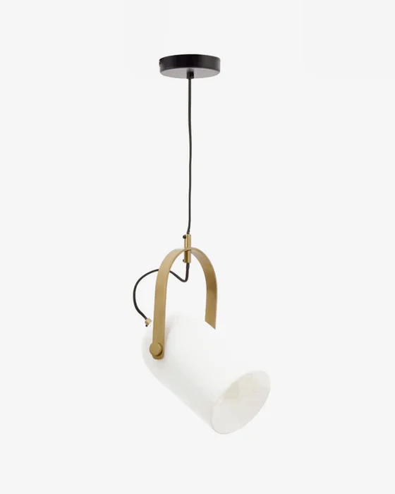 Lámpara de techo Reisy de cristal glaseado Ø14 cm en Blanco - Lámparas colgantes, Uruguay | Kavehome