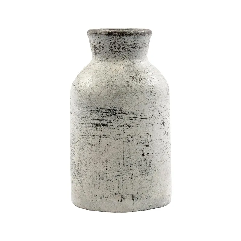 Jarrón Decorativo Terracota Blanco Zar en Blanco - Jarrones, Uruguay | Divino