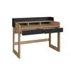 Escritorio Flexus 128 - Negro y Madera en Negro - Escritorios y sillas de escritorio, Uruguay | NYR, vista 4 de 5