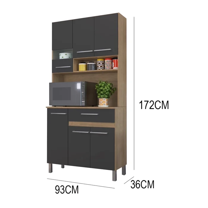 Mueble De Cocina Kit Completo 6 Puertas Cajones Amoblamiento en Gris - Escritorios, Uruguay | Soy Hogar, vista 7