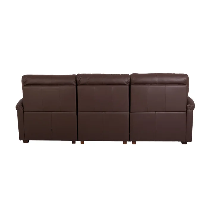 Sofá Recliner 3 Cuerpos Cuero-100-natural Marron Imperial Choc. en Marrón - Sillones y sofás, Uruguay | Divino, vista 6